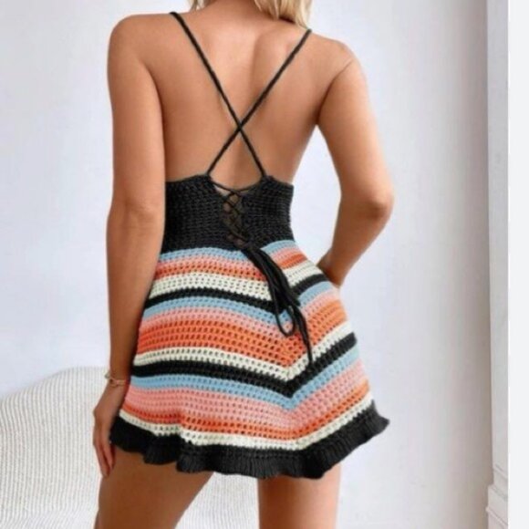 SHEIN Crotchet Dress - Picture 1 of 8